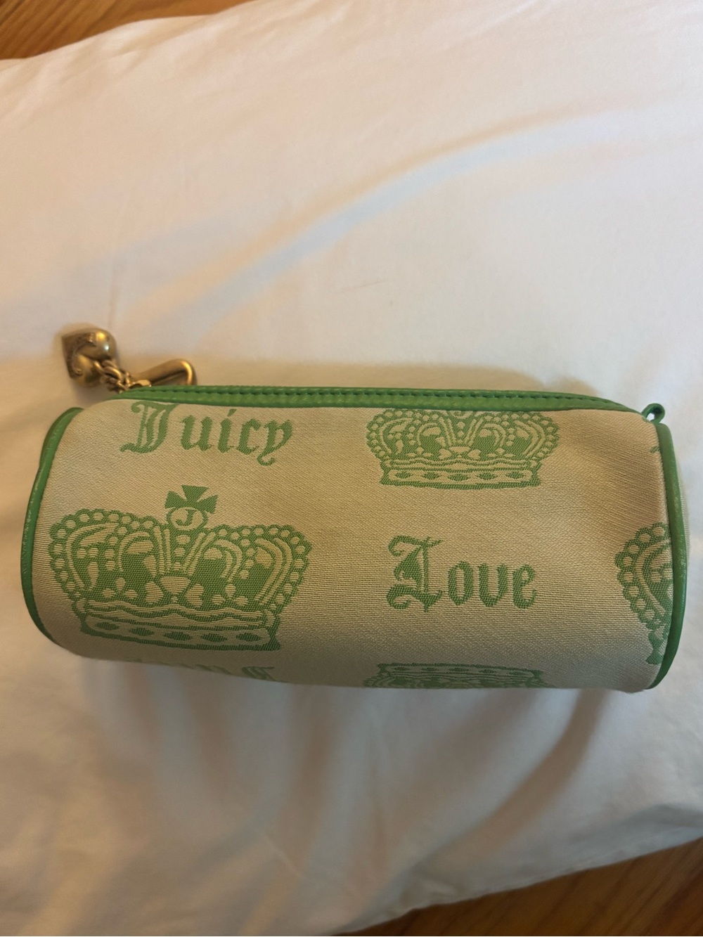 RARE HERMOSA JUICY COUTURE Y2K MINI GREEN BARREL bag